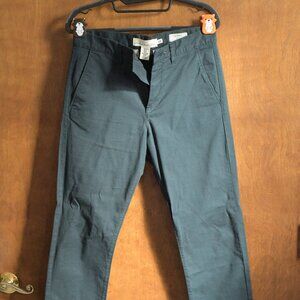 NEW H&M LOGG Teal Green Skinny Fit Men's Pants. Size 29 Chino.